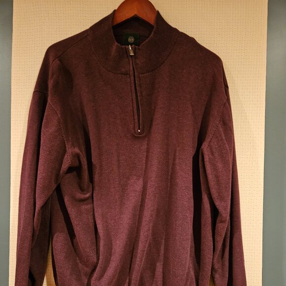 Reiss Quarter-Zip Pullover – Burgundy Maroon | Premium Luxury Knit - Picture 4 of 7